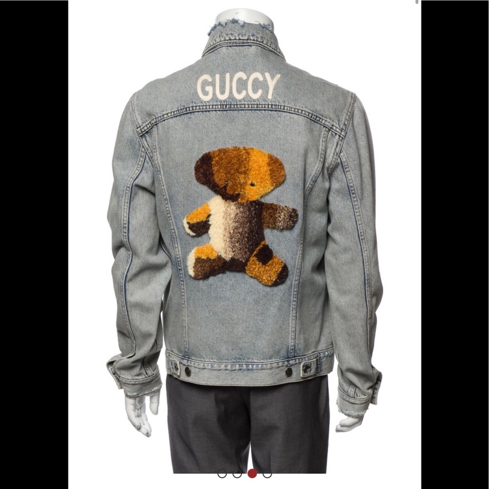 ISO!! Gucci Teddybear denim jacket!!!!